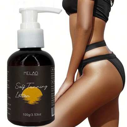  Self Tanning Lotion, MELAO Natural Sunless Tanner Lotion, Gradual Bronze Tan For Face & Body, Hydrating & Streak-Free, Buildable Natural Color, 100g/3.53oz