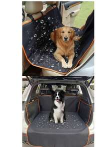 1pc Waterproof Tested Pressurized 210D Lightweight Oxford Fabric Car Pet Mat, Dirt-Resistant Waterproof Back Seat Pet Mat, Casual Comfortable Convenient Black With Colorful Edge, 1pc Pet Travel Car Waterproof Pet Mat - Multicolor - View 21
