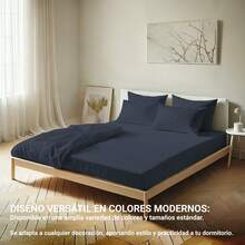 Ecommerc3 3-4 Piece Cotton Sheet Set, Fits Beds 80-200 Cm, Wide Variety Of Colors - 馬裡諾 - 查看 8