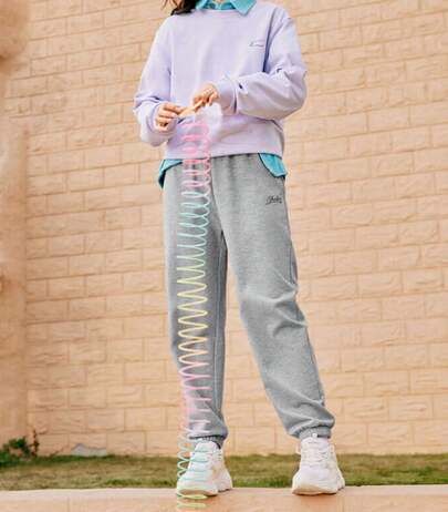 Skechers New Women Knitted Casual Loose Fit Pants