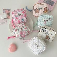 1个可爱碎花卫生巾收纳袋，便携式小巧化妆包，适合女孩和学生 - 收納包 - 查看 4