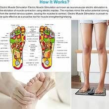 Masajeador de pies EMS, Dispositivo de terapia de pies, Alfombra de masaje automática de meridianos de los pies con pulso - Negro - Ver 10