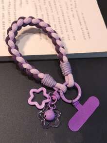 4-Strand Braided Star Pattern Lanyard, Creative Short Wrist Phone Strap, Sturdy Anti-Lost Phone Charm - Multicolor - View 9
