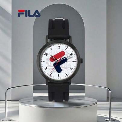  FILA 38-6544 大Logo硅胶石英表 38毫米表盘 30米防水 学生情侣运动腕表