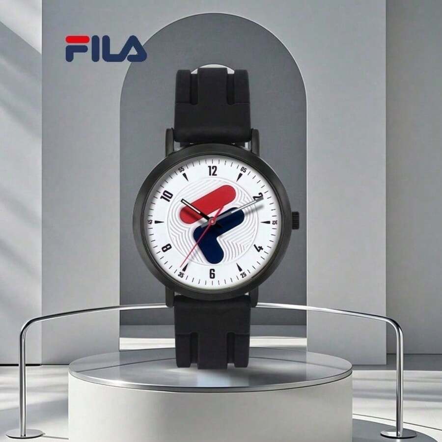 FILA 38-6544 大Logo硅胶石英表 38毫米表盘 30米防水 学生情侣运动腕表 - 均碼 - 查看 1