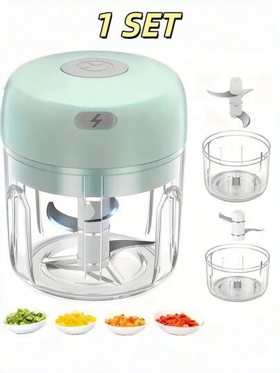 Prensa de ajo eléctrica, molinillo de ajo mini portátil, mezclador de pasta de ajo, prensa de ajo eléctrica para el hogar, molinillo de ajo inalámbrico, cortador de ajo, diseño compacto y portátil, herramienta de cocina fácil de usar