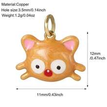 1件铜质时尚创意兔子、大象、蘑菇吊坠，多功能高端DIY手链、项链、耳环饰品配件 - 彩色 - 查看 42