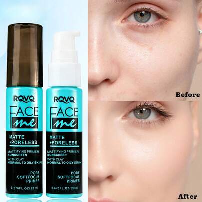 Primer facial hidratante, primer de maquillaje para un acabado perfecto, corrector de color en un solo paso, primer facial que borra imperfecciones, controla el aceite y corrige el tono de la piel, aporta luminosidad, suaviza las líneas finas y arrugas para un acabado de enfoque suave