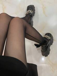 Women's Sexy Stockings, Anti-Snag Pantyhose, Sexy Stockings With Bow Design - Multicolor - View 3