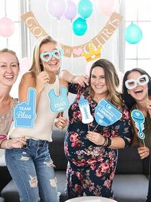 It's A Boy Baby Shower Party Photo Booth Props Kits On Sticks Set Of 1set - A - View 1
