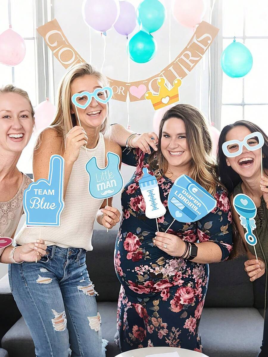 It's A Boy Baby Shower Party Photo Booth Props Kits On Sticks Set Of 1set - A - View 1