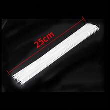 60PCS 0.5/0.8/1/1.5/2/3/4/5mm White Round ABS Plastic Square Rods Set, Solid Plastic Strips For DIY Sand Table Building, Architectural Model Making Supplies & DIY Crafts - White - View 3