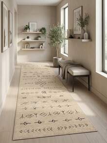 1pc Vintage Moroccan Geometric Abstract Pattern Area Rug/Carpet/Door Mat/Runner, Soft Washable Rug For Bathroom, Kitchen, Entryway, Hallway, Bedroom, Living Room, Home Decor - Multicolor - View 2