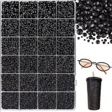 1 Hộp Đá Trang Trí Móng Tay ABS Đen Hỗn Hợp Ngẫu Nhiên, Đá tròn dẹt nhiều kích cỡ theo phong cách Gothic, Phụ Kiện Móng Tay Sáng Bóng Sang Trọng Thích Hợp Cho Tự Làm Móng, Salon Và Tiệc Tùng Trang Trí Móng Tay Đá Cao Cấp - màu đen - Xem 8