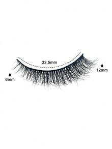 7 Pairs C-Curl Cat Eye Lashes, 12mm Length, Natural & Thick Synthetic Eyelashes - View 4
