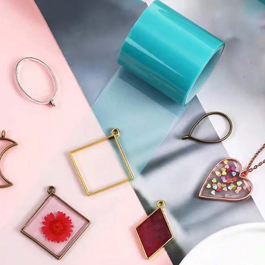 4pcs Seamless Tape, Suitable For DIY Hollow Open Metal Frame Tray Setting, UV Epoxy Resin Mold Jewelry Making - Multicolor - View 1