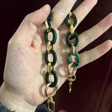 Colorful Acrylic Resin Bag Chain - Replacement Strap, Can Be Used As Decorative Chain, Bag Chain, Strap, Suitable For Commuting, Dating, Casual And Other Various Outfit Scenarios - Gold - View 8