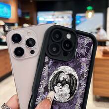 Gothic purple bats cross and floral lace design. This stylish phone case is compatible with Samsung, Apple, VIVO, OPPO, , Transsion, ,  and Honor. Made of TPU silicone, it offers shock and drop protection and a superior feel. It's an ideal gift for family, friends, and loved ones, and a perfect choice for valentines day and Year's gift.
phone case, case, 17 pro case,ipad case,phone cases, 16 case, 17 case, 15 case, 17 pro max,phone case  15, 16 plus case, 14 case,case - Negro - Ver 4