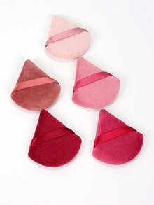 5/10/20/30/50/100pcs Velvet Makeup Sponge Puff, Soft Velvet Material Suitable For Contouring, Eye Area And Corners, Suitable For All Skin Types - Multicolor - View 5
