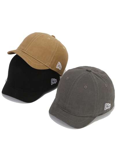 1顶男女通用复古字母刺绣棒球帽，可调节3厘米短帽檐，复古软顶弯檐帽，适合户外、休闲、骑行、跑步等各种场合，四季皆宜。