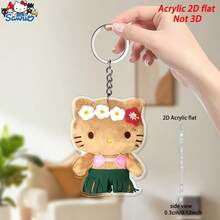 SANRIO This 2D Flat Acrylic Keychain Features A Design, Making It Perfect For Various Occasions Such As Birthdays, Easter, New Year's, And Valentine's Day. This Creative Cartoon Keychain Can Be Attached To Car Keys Or Used As A Backpack Charm. - Multicolor - View 2