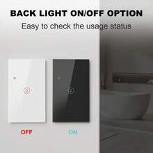US Standard WiFi Smart Water Heater Switch With Energy Monitoring - APP Remote Control, Compatible With Alexa/Smart Home/Tuya, Voice & Timer Functions, Real-Time Power/Current/Voltage Tracking, Daily/Monthly/Annual Statistics, 5000W High Load, Tempered Glass Panel, Backlit Switch - Multicolor - View 6