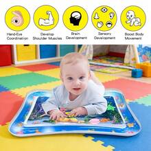 1个婴儿拍打垫，完美的婴幼儿发育趣味时光，水垫婴儿玩具，充气游戏垫水垫婴儿玩具，趣味早教活动中心 - 彩色 - 查看 11