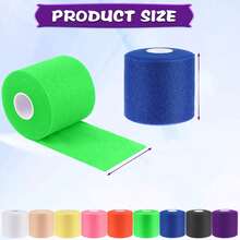 6cm*10m Elastic Pre-Wrapped Sports Tape Breathable Foam Bandage Suitable For Wrist, Elbow, Knee And Ankle - Multicolor - View 4