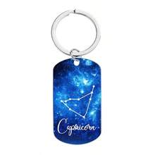 Constellation Keychain Constellation Key Ring With Split Ring, Constellation Design, Suitable For Backpack,Purse Decoration, Valentine's Day Gift - Silver - View 8