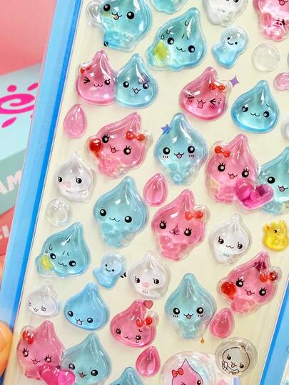 Pegatinas DIY Takamatsuri Gota de agua, Manualidades y arte infantil, Pegatinas interactivas para niños, Pegatinas decorativas diarias, Pegatinas decorativas para fiestas, Pegatinas de gotas de caramelo lindas, Libros de pegatinas, Pegatinas de sellos