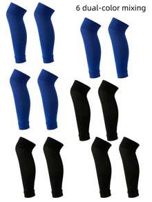 5 đôi tất bóng đá/bóng bầu dục nam ngẫu nhiên, có bảo vệ ống chân, thiết kế cao cổ, chống trượt, giảm sốc, thoáng khí, phù hợp cho nam giới tập luyện bóng rổ ngoài trời, thể thao và các hoạt động ngoài trời khác. - Nhiều màu - Xem 8