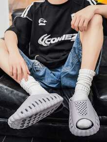 Quick-Dry Beach Slippers - Non-Slip Thick EVA Sandals, Suitable For Pool And Travel - Grey - View 5