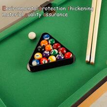 Mini Pool Table,Mini Wooden Billiards Table With 16 Balls, 2 Cues, Triangle Rack,Mini Table Top Billiards Snooker For Family Game Parties - Green - View 5