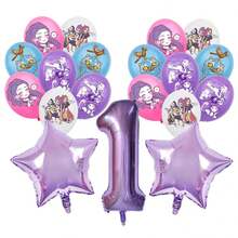 Authorized Purple Witch Themed Music Party Decorative Balloons, Cool Girl Children's Birthday Party Latex Balloon Decoration Set, Includes Purple Pentagram Balloons And Number Balloons, Suitable For Baby Shower Cake Table Party Supplies Gifts Toys Balloons - Balloon Set - View 14