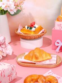 50张粉色蝴蝶结蜡纸，可爱蝴蝶结包装纸衬垫，适用于家庭、厨房、餐厅、面包店 - 查看 2