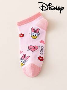 Disney 5双女士袜子，船袜，礼物，夏季袜子，卡通袜子，女士短袜，雏菊图案，新奇趣味袜子，舒适透气，时尚女士袜子，个性袜子，迪士尼袜子 - 彩色 - 查看 11