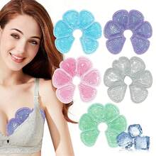 带软套的乳房冰袋，乳房凝胶珠冰袋，乳房冷热敷垫，哺乳必备品，可重复使用的哺乳冰袋，冷热两用乳房垫，适用于哺乳期 - 兩件套 - 查看 11