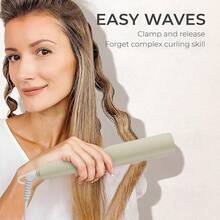 HYUNDAI Electric Egg Curling Iron, Ceramic Curling Wand, 3 Heat Settings, Portable Heating Curling Iron - Beige - View 5