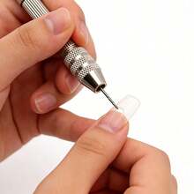 1个手柄 + 5个钻头，手动美甲钻头，适用于亚克力美甲树脂手工精密DIY美甲艺术项目 - 彩色 - 查看 4