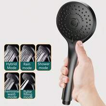 Handhållet och väggmonterat duschmunstycke, stora spruthål, lämplig för badrum, med duschsprutning och boostfunktioner - justerbart duschmunstycke, handhållet duschmunstycke, högtrycksduschmunstycke, tillverkat av hållbar plast, enkel att installera - Duschmunstycke - Visa 11