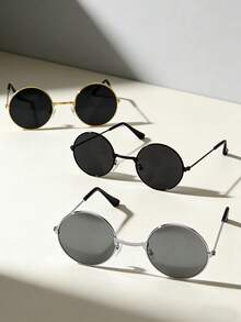 3 pares de gafas de moda para adolescentes, versátiles para uso diario - Multicolor - Ver 5