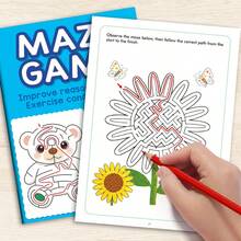 专注力训练和思维发展益智迷宫——适用于铅笔和蜡笔，有助于提高书写专注力并培养思维技能。这款迷宫系列兼具趣味性和互动性，是理想的礼物之选。 - 彩色 - 查看 9