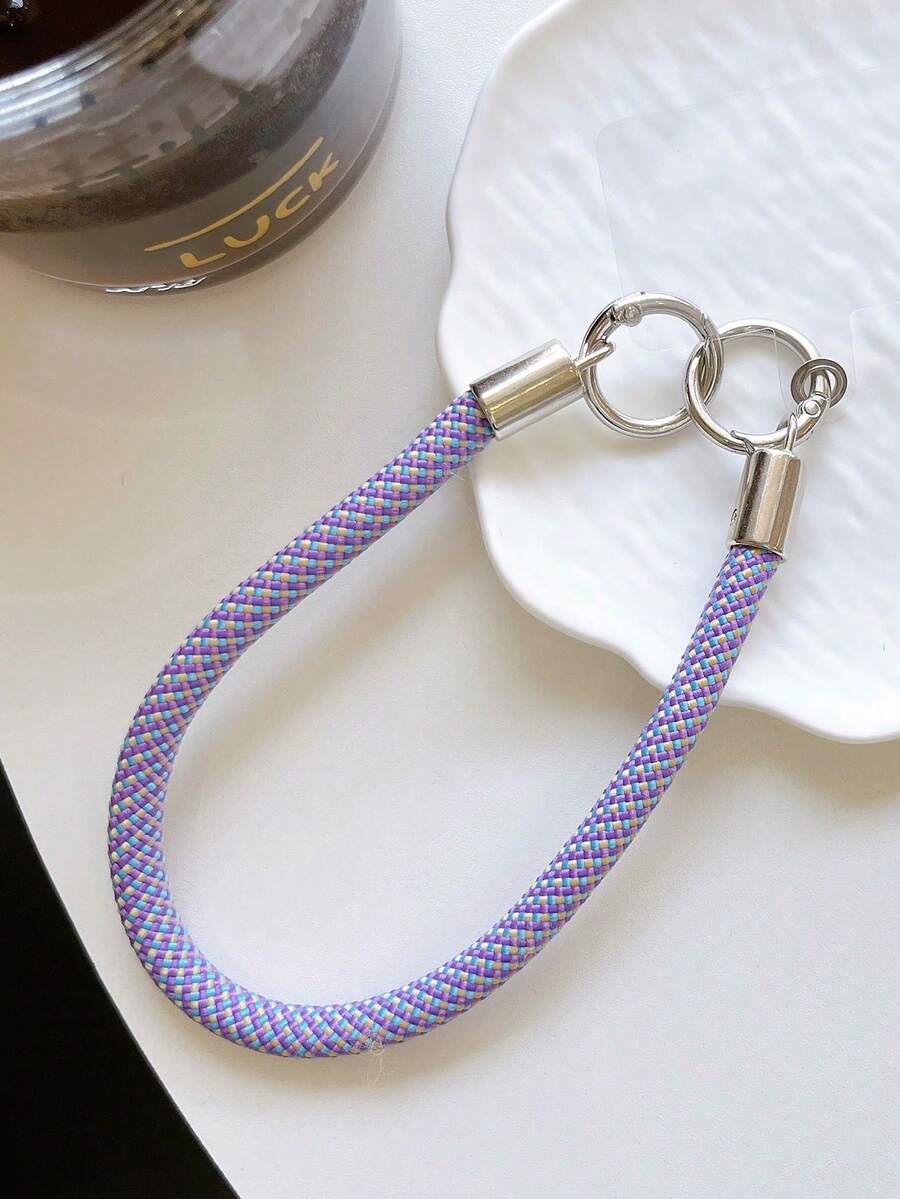 1pc Minimalist INS Style Short Braided 3-Strand Bracelet/Wristband - Multicolor - View 1