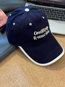 1pc Unisex Baseball Cap, Casual Embroidered Letter Design, Outdoor Sun Protection Hat - Multicolor - View 10