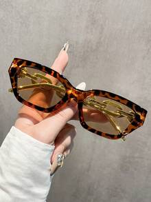 一副复古奢华猫眼不对称眼镜，优雅迷人，女士必备 - 彩色 - 查看 13