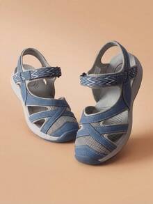 2026 Summer New Soft Bottom Sport Beach Sandals For Women,  Hook-And-Loop Fastener Athletic Outdoor Hiking Sandals - Màu xanh hải quân - Xem 1