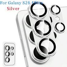 1 buah Pelindung Lensa Kamera Paduan Aluminium untuk Samsung Galaxy S26Ultra / S26 / S26+ Anti-Jatuh Kaca Tempered Penutup Kamera Logam Pelindung Lensa Kamera Belakang Hitam Perak Biru Ungu - MultiWarna - View 1