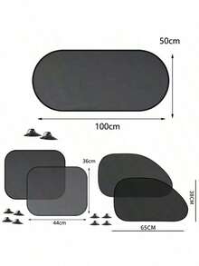 1-5件装通用汽车遮阳罩可折叠汽车侧窗后挡风玻璃网状遮阳罩汽车挡风玻璃后罩汽车后玻璃遮阳罩 - A - 查看 9
