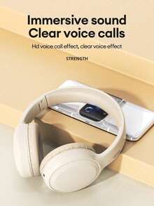 Lenovo TH30 Bluetooth Headphones With Carrying Pouch, HiFi Stereo Sound, Low Latency, Microphone, Wireless Connection, Compatible With Computer & Smartphone - Black + Storage Bag 20*25 - View 4