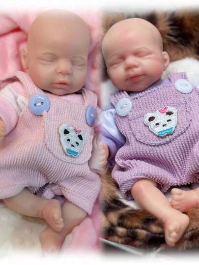 1 st 6 tum, kan duscha, helkroppssilikon Pascale reborn babydocka, handgjord 3D-målad nyfödd flicka för barn, julklappar (anatomiskt noggrann)